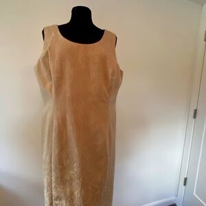 Talbots size 18 Tan Brocade Blazer and Dress